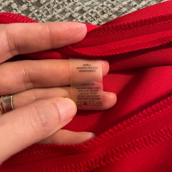 NWT CALVIN KLEIN RED STRAPLESS DRESS SIZE 10 - Picture 6 of 6